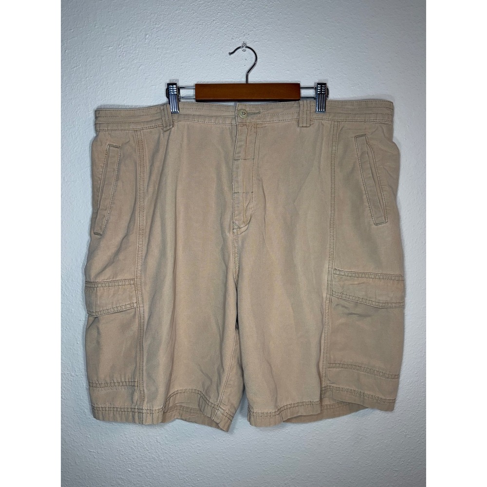 Tommy Bahama Relax Mens 40 Tan Khaki Cargo Shorts Tencel Cotton Blend Utility